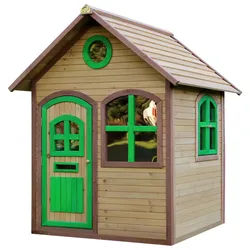 Ambia Garden Spielhaus , Braun, Grün , Holz , 137x175x151 cm , Fsc, EN 71 , Freizeit & Co, Gartenspielzeug, Spielhäuser