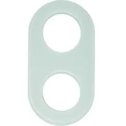 Berker 110209 Glasrahmen 2-fach, Serie Glas, polarweiß glänzend