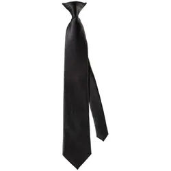 Krawatte mit Clip Fb. schwarz : 100% Polyester (Business) : schwarz