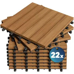 Casaria 22x Holzfliesen Akazie 30x30cm