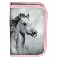 PASO Federtasche Schulmäppchen mit Zubehör – Einhorn-Design, perfekt für junge Schüler! rosa