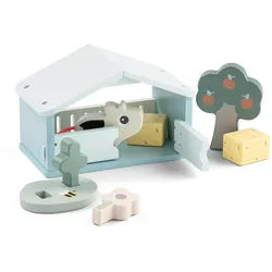 done by deer Spieltier , Multicolor , Holz, Textil, Holzwerkstoff , Buche , 11x14.7x20.5 cm , Spielzeug, Holzspielzeug