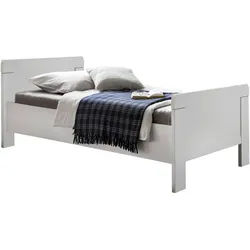 Mid.you Bett , Weiß , Holzwerkstoff , 90x200 cm , in verschiedenen Holzdekoren erhältlich, in verschiedenen Größen erhältlich , Schlafzimmer, Komplette Schlafzimmer und Serien, Schlafzimmerserien