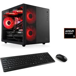CSL PC "Cube V24231", schwarz, Microsoft Windows 11 Home (64 Bit), 64 GB RAM 1.000 GB SSD, Desktop-PCs, PC