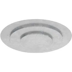 GLOBO LIGHTING LED Deckenleuchte HEDA, LED fest integriert, Warmweiß, Deckenlampe, Wohnbereich, Schlafzimmer silberfarben Ø 35 cm x 7 cm