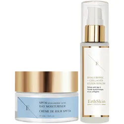 ErthSkin London SPF Tagescreme + Hyaluron Serum Anti-Aging Set 110 ml Unisex