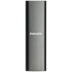 Philips FM02SS030P/00 externe SSD (2 TB) SATA" 520 MB/S Lesegeschwindigkeit, 550 MB/S Schreibgeschwindigkeit, - Ultra Speed USB-C 3.2 - Aluminium - Space Grey