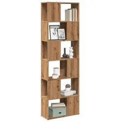 vidaXL Bücherregal 60 x 24 x 186 cm Bücherregal Raumteiler Artisan-Eiche 60x24x186 cm braun