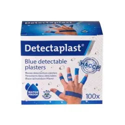 Detectaplast Universal X-Ray Pflaster, detektierbar, Visuell, metall- und röntgendetektierbare Wundpflaster nach HACCP-Standard, 3 Größen Mix, 100 Stück