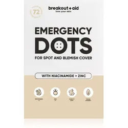 breakout + aid Emergency Dots For Spots and Blemishes lokale Pflege gegen Akne mit Niacinamid und Zink 72 St.