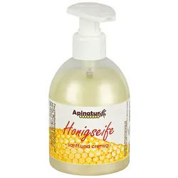 Apinatur Flüssigseife Apinatur Handseife Honigseife flüssig, 250ml Seifenspender Honigduft gelb