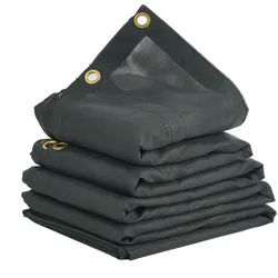 VEVOR Muldenkipper-Plane, Netzplane, 7,5 x 18 Fuß, PVC, 18 Unzen, Doppeltaschen-Anhängerschirm