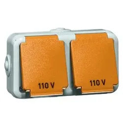 Peha - US NEMA-Steckdose 2fach, grau 5-20 R, 20 A 125 V