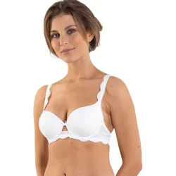 Nina Von C. Dirndl-BH Push Up Dirndl BH Silver Edition (Stück, 1-tlg) weiche Push Up-Schale, Rückensteg aus tüllverstärkter Stickereispitze weiß 80
