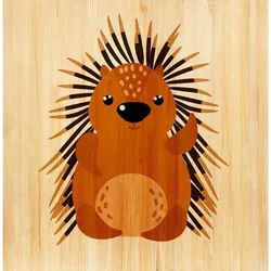 Babywanddeko , Braun , Holz , Birke , 40x40x3 cm , Babymöbel & Kindermöbel, Babyzimmer, Kinderzimmer Deko