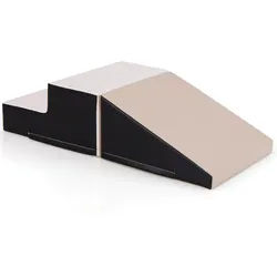 Costway Softbausteine Grau (2er-Set) , Kunststoff , 50x25x100 cm , Spielzeug, Lernspiele