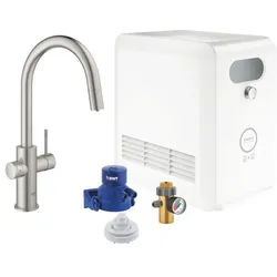 Grohe Blue Professional Duo 31325DC2 - C-Auslauf mit 5 Jahre Garantie, mit herausziehbarem Auslauf, Supersteel