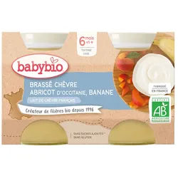 Babybio Brassé Chèvre Abricot D'occitanie Banane ab 6 Monate