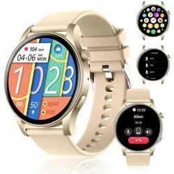Tulbeys KC88 Smartwatch (3,6 cm, android ios), Smartwatch mit AMOLED Display Bluetooth Telefonie und Fitness Tracking