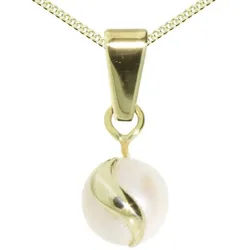 OSTSEE-SCHMUCK Kette mit Anhänger Ostsee-Schmuck Kette mit Anhänger Ina Kette mit Anhänger Ina (2-tlg) goldfarben 45 cm