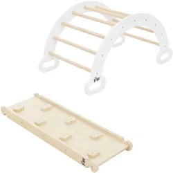 Joyz Kletterbogen mit Rutschbrett , Weiß , Holz , 52x45.5x94 cm , Spielzeug, Kinderspielzeug, Sonstiges Spielzeug
