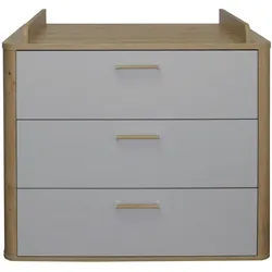 Xxxl Wickelkommode , Grau , Kunststoff , 3 Schubladen , 100x93-98x45-71 cm , DIN EN ISO 9001 , Baby & Kindermöbel, Babyzimmer, Wickelkommoden & Zubehör, Wickelkommoden