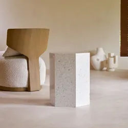Sofaende aus Premium-Terrazzo Pink Zoé