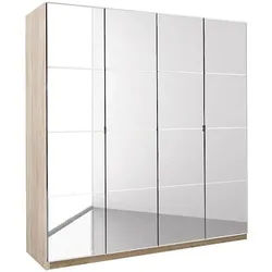 priess Kleiderschrank Malaga mit Spiegelfront beige 185 cm x 193 cm x 54 cm