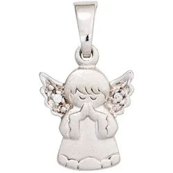 JOBO Engelanhänger Anhänger Schutzengel, 925 Silber mit Zirkonia silberfarben