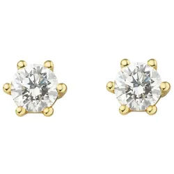 ONE ELEMENT Paar Ohrhänger 0.3 ct Diamant Brillant Ohrringe Ohrstecker aus 585 Gelbgold, Dezenter Glanz – Diamantakzente für besondere Momente goldfarben