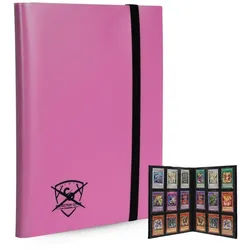 Coradoma Sammelkarte Sammelalbum für 360 Pokemon Karten Pro Card Binder Ordner, 40 Seiten je 9 Karten Portfolio rosa