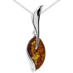 OSTSEE-SCHMUCK Kette mit Anhänger Ostsee-Schmuck Kette mit Anhänger Elida Kette mit Anhänger Elida (2-tlg) silberfarben 50 cm