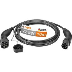 LAPP 64691 - Typ 2 Ladekabel Standard (22kW-32A-3P) 10m, schwarz
