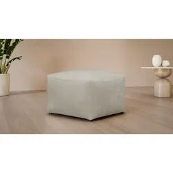 LeGer Home by Lena Gercke Polsterhocker YANI Sitzhocker mit Wellenunterfederung, Maße B/T/H: 65/65/46 cm, kleiner Hocker passend zur Serie Yani, in hochwertiger Verarbeitung beige|braun