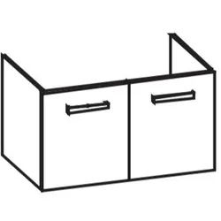 Artiqua 412 Waschtischunterschrank für Strada K0789, Anthrazit Hochglanz, 412-WU2T-I19-7015-51 412-WU2T-I19-7015-51