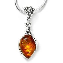OSTSEE-SCHMUCK Kette mit Anhänger Ostsee-Schmuck Kette mit Anhänger Traube (2-tlg) silberfarben 42 cm