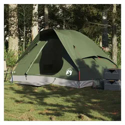 furnicato Faltzelt Campingzelt Kuppelzelt 220x156x123 cm Olivgrün wasserdicht für 2, (1 tlg) grün 156 cm x 220 cm x 123 cm