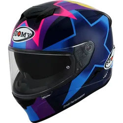 Suomy Stellar Bastianini Replica Helm, schwarz-lila, Größe 2XL für Männer