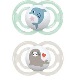 MAM Perfect 6+ months Schnuller Mint/ Grey 2 St.