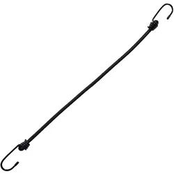 Gummispanner mit 2 Haken 60 cm, Latex, schwarz