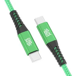 JAMEGA USB-C Kabel 480Mbps 60W Ladekabel Datenkabel für Apple, Samsung, uvm. USB-Kabel, USB Typ C, (100 cm) grün