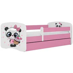 Raumhirsch Furniture Kinderbett Panda mit Schublade 180/80 90/61/184 , Rosa , Holzwerkstoff , Rechteckig , 80x180 cm , FSC 100% , Babymöbel & Kindermöbel, Kinderzimmer & Jugendzimmer, Kinderbetten