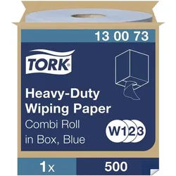 Tork Industrie-Wischtücher blau 2-lagig 23,5 x 34 cm (1x500 Blatt) blau, 23.5 cm