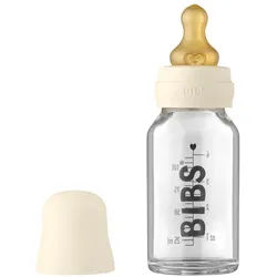 Bibs Glasflasche 110 ml Komplettset Elfenbein 0m+