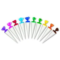 Livepac Office Schultüte Bastel Schultüte / Länge: 35cm / rund / Farbe: weiß mit roten Krepp