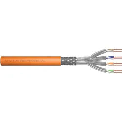 DIGITUS CAT 7 S-FTP Installationskabel, 1200 MHz Dca (EN 50575), AWG 23/1, 500 m Trommel, SX, orang