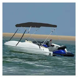 vidaXL Schutzplane, 4-Bow Bimini-Top Schwarz 243x210x137 cm