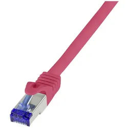 LogiLink LogiLink C6A094S RJ45 Patchkabel CAT 6a S/FTP 10.00 m Rot 1 St. Netzkabel, (1000.00 cm) rot