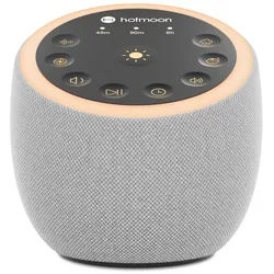 Novostella Einschlafhilfe White Noise Machine Babys Erwachsene Durchschlafhilfe Kopfhörer (Berührungssteuerung, Built in 40 Soothing White Noise & Natural Sounds, 40 Klänge, Nachtlicht, Timer, Speicherfunktion, Doppelte Lautsprecher) grau|weiß