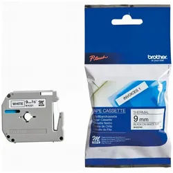 Brother Schriftband M-K221 Schwarz auf Weiß BxL 9mm x 8m Tintenpatrone weiß